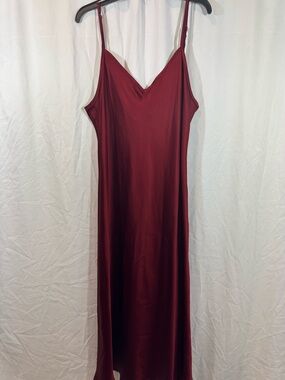 Baacal Satin Slip Dress in Deep Burgundy 3